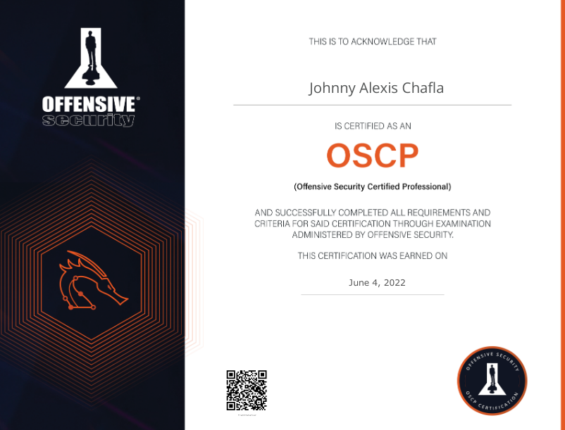 OSCP Certificate