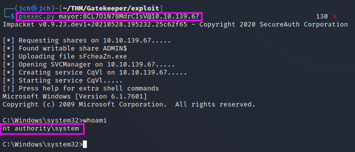 Shell como nt authority\system